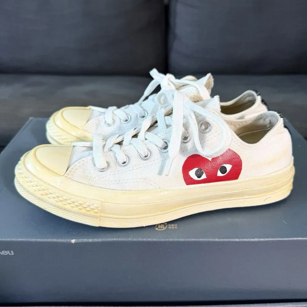 Converse Comme des Garcons CDG Play Low Tops Sneakers Women's Size 6.5